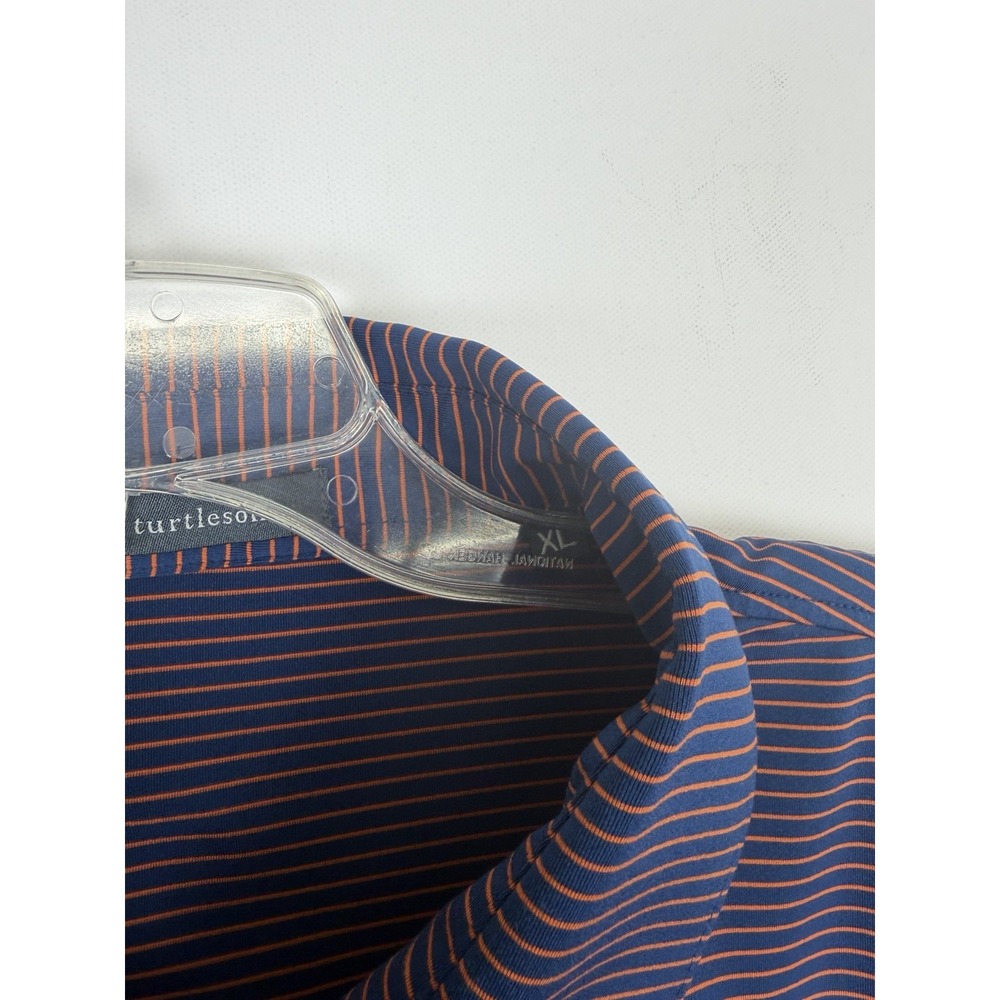 turtleson mens‎ polo short sleeve XL Navy With Orange stripes - Picture 5 of 8